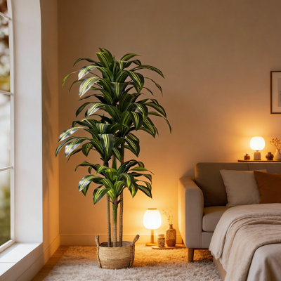 6FT UV-Resistant Artificial Dracaena Tree for Home Decor