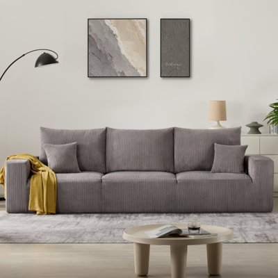 Boneless 113''Free Combination Sectional-No Assembly Required Sofa, 3 Seat Sleeper Sofa Bed Couches