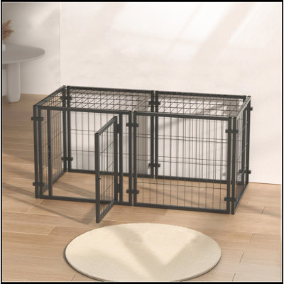 47.2" Dog Crate For Small Medium Large Dogs, Puppy Dog Playpen For Yard Indoor Outdoor Use, Pet Dog Cage Kennel (47.2"L X 23.6"W X 23.6"H)