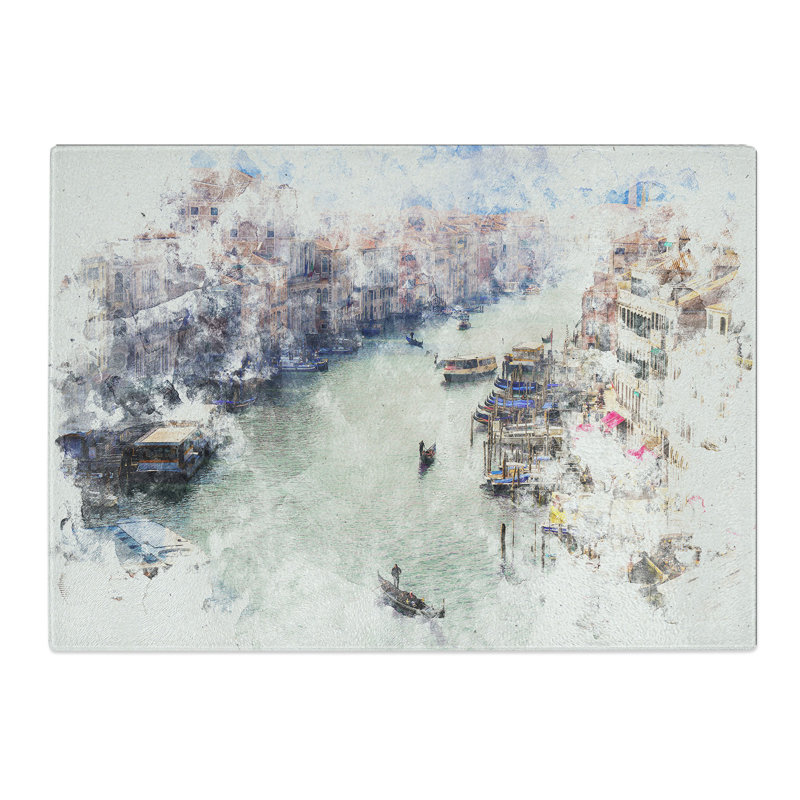 Tempered Glass Grand Canal in Venice Italy Chopping Board, 28.5 cm x 39 cm