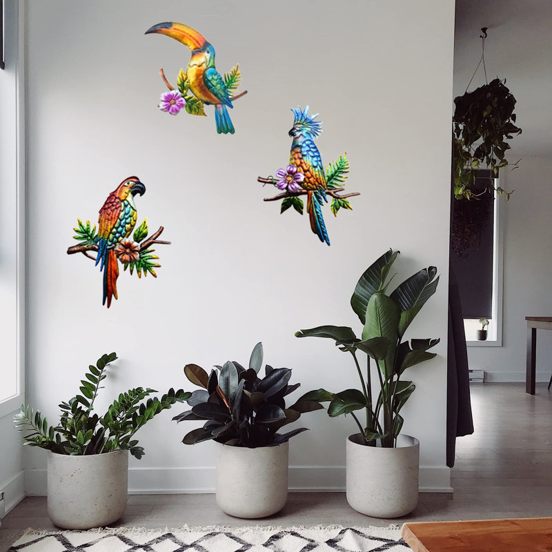Ensemble de 3 décorations murales en métal