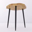 Table d'appoint en panneau de fibres à densité moyenne avec trois pieds en métal pour le salon et la chambre à coucher