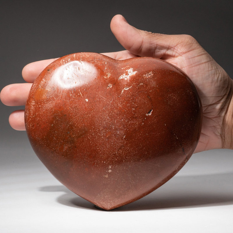 Polished Red Ocean Jasper Heart from Madagascar