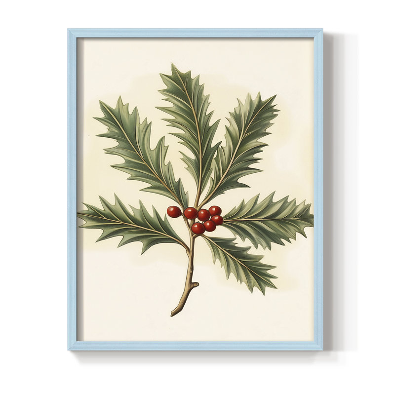 Art des Fêtes de Noël - série 2 - CCLXIV, reproduction encadrée - bois massif, Bleu, H 21 po x l 17 po