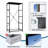 4 Drawer Dresser for Bedroom, Narrow Chest of Drawers, Wooden Top and Study Iron Frame 18"x37.5"-(WxH)