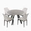 Siefert 35.4'' Round Dining Table Set, Kitchen Dining Table and 4 Dining Chairs-88629380-89176612
