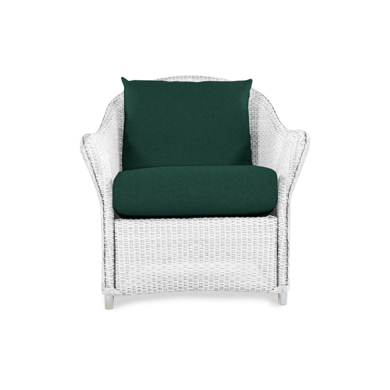 Weekend Retreat Outdoor Lounge Chair, White, Rumba Nickel