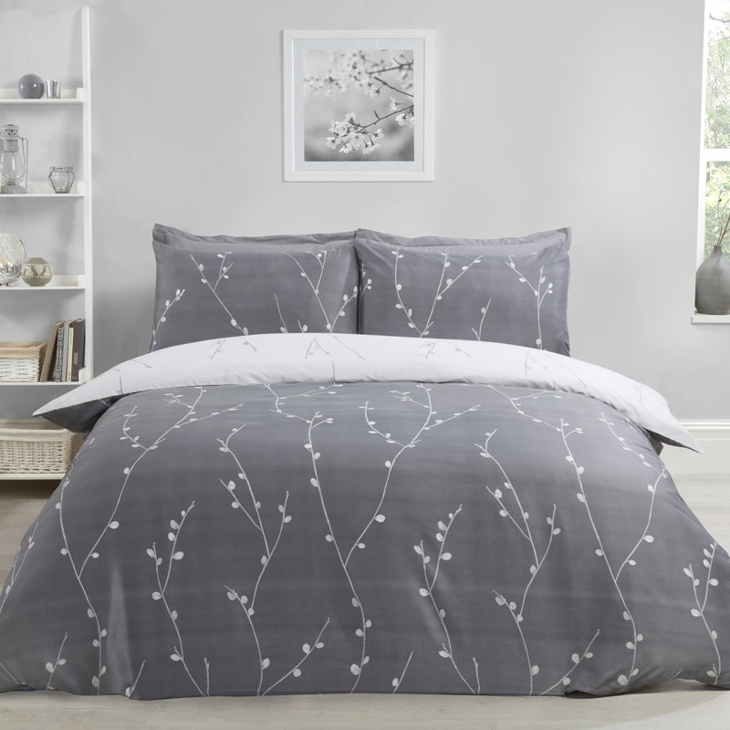 Carrazana Polyester Floral Duvet Cover Set with Pillowcases, Single - 1 Standard Pillowcase