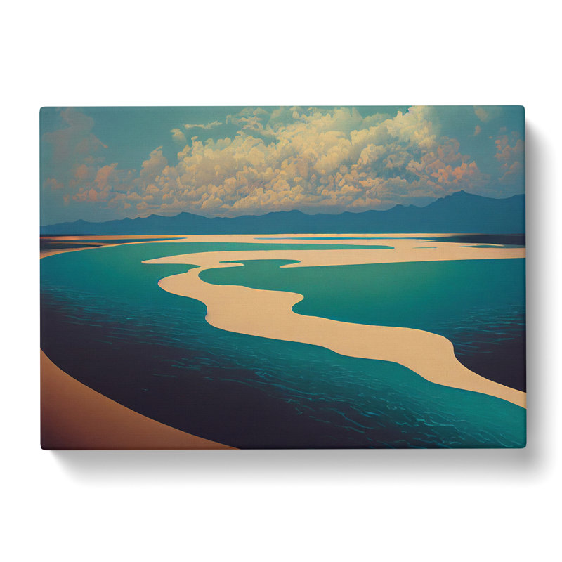 Modern Lake - Wrapped Canvas Print, 35cm H x 50cm W x 3cm D