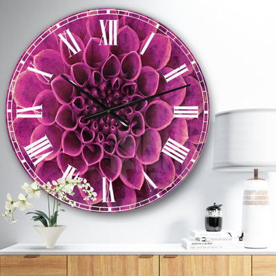 Abstract Flower Petals - Traditional wall clock