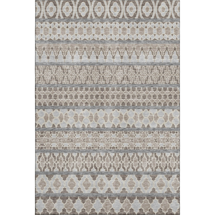 Premium Machine Washable Prisco Taupe Rug