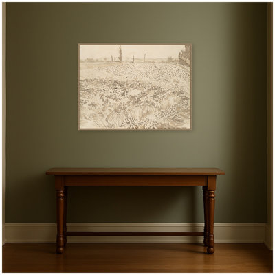 Wheat Field Van Gogh by Nostalgia Prints Framed Canvas Wall Art Print