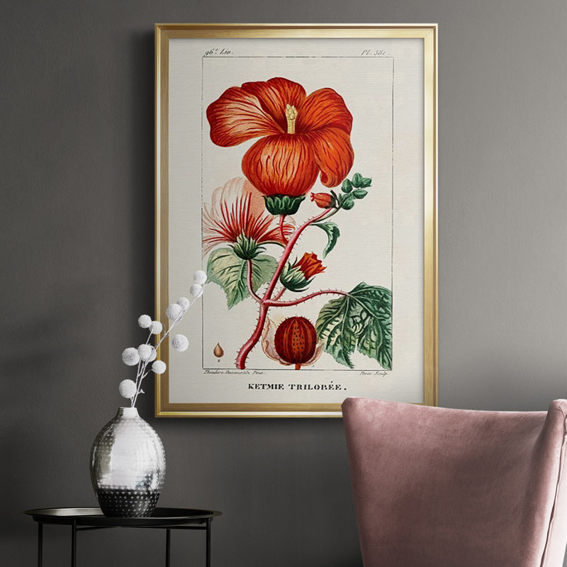 Turpin Tropical Botanicals VII, reproduction d'art encadrée, Encadrement doré, H 42,5 po x l 30,5 po x P 1 po