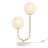 Vesora 2-Light Globe Table Lamp With Iron And Fabric