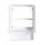 Armoire murale de salle de bain 24 po, portes à fermeture douce, conception à fixation flottante, blanc brillant (emballage KD)