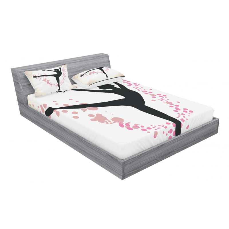 Ballet Microfiber Sheet Set, Queen Sheet Set with Fitted Sheet