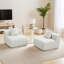Canapé modulaire en chenille avec 2 coussins, canapé modulaire symétrique pour chambre à coucher, salon, bureau pour les loisirs ou la sieste, salle de lecture et vestibule