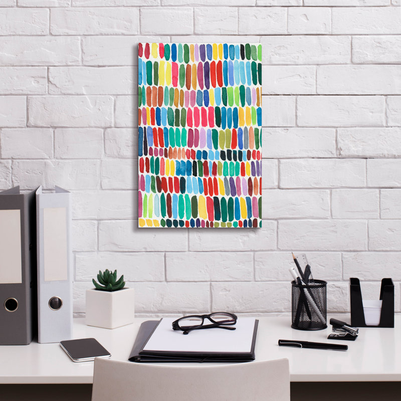 «Rainbow Marks I» par Regina Moore, H 18 po x l 12 po x P 0,75 po
