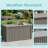 150 Gallon Water Resistant Resin Lockable Deck Box,All-Weather Outdoor Storage-111109067