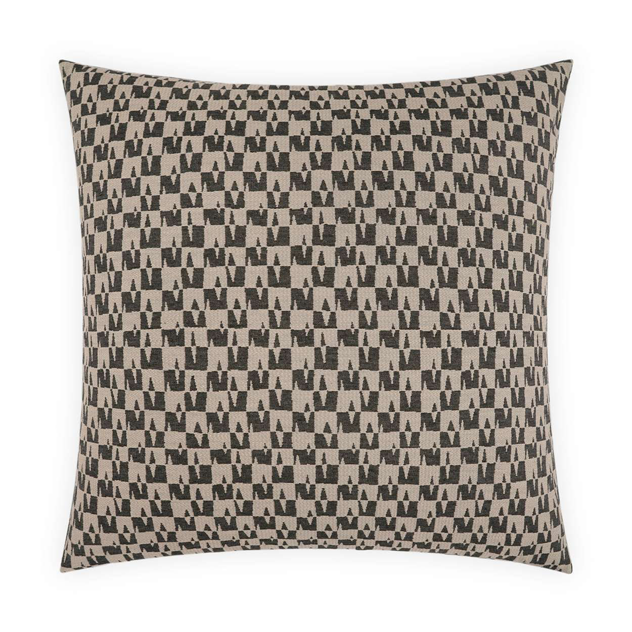 Evermore Geometric Polyester, Polyester (UV), PRE-CrCotn, Cotton, PcrPoly Throw Pillow, Square 22"