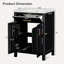 Ensemble de meuble-lavabo 24 po avec lavabo en céramique, meuble-lavabo peu encombrant - l 24 po x P 18 po x H 34 po, 2 portes à fermeture en douceur-133416645
