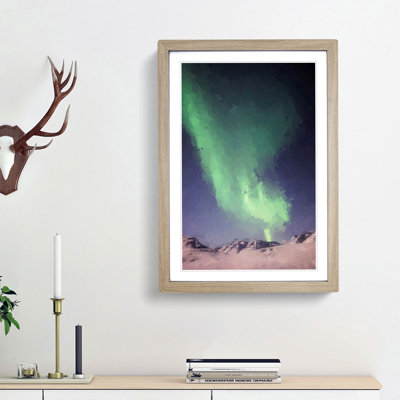 Northern Lights Aurora Borealis- Picture Frame Graphic Art Print