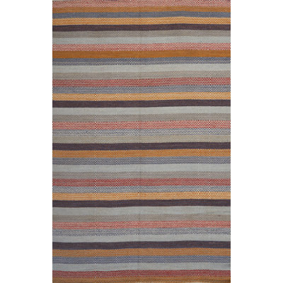 Striped Area Rug in Brown/Gray/Black