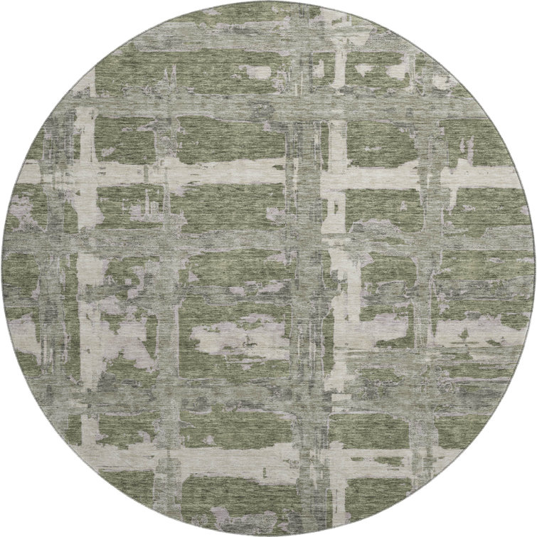Premium Machine Washable Prisco Olive Rug