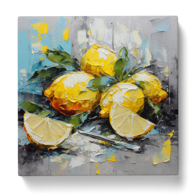 Lemon Palette Knife Painting No.2 - Print
