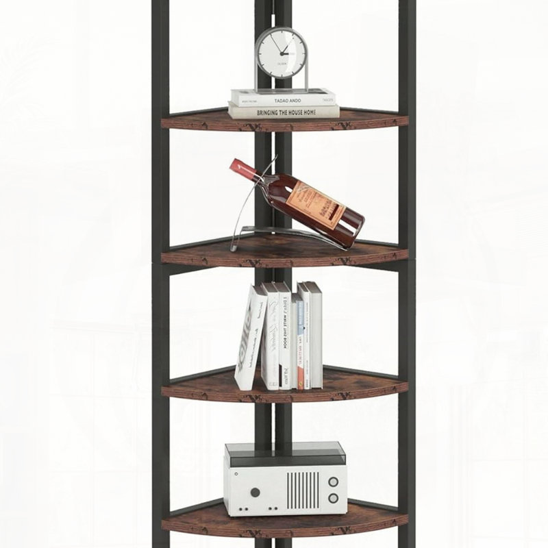 Étagère d'angle à six niveaux avec design polyvalent et polyvalent