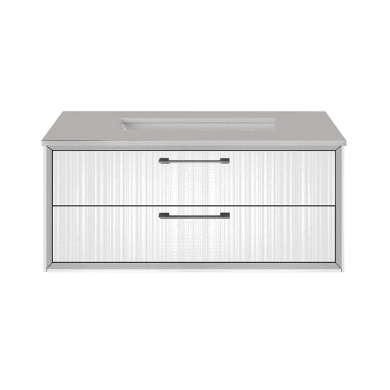 Gemelli 30'' W Single Stone Vanity Top, Polished White
