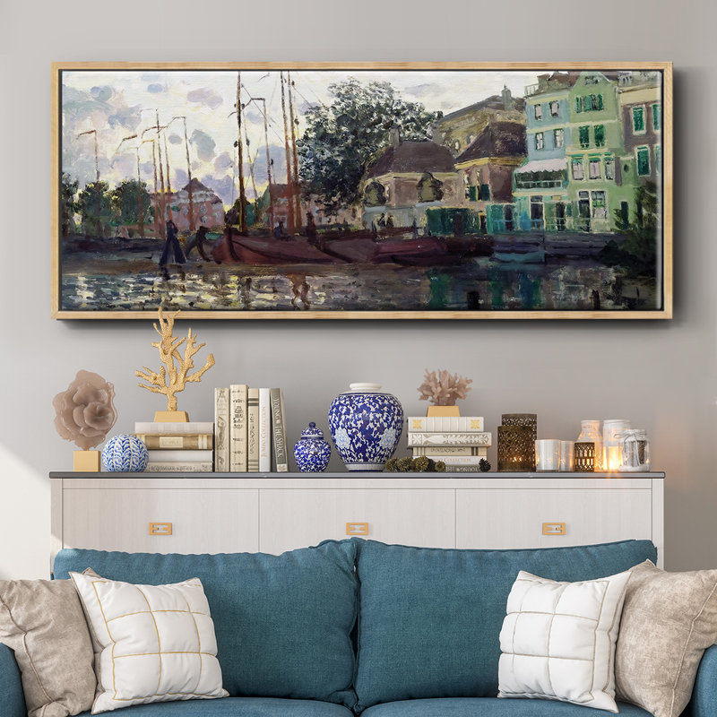 Zaandam, The Dike, Evening, 1871 - toile encadrée, H 8 po x l 20 po