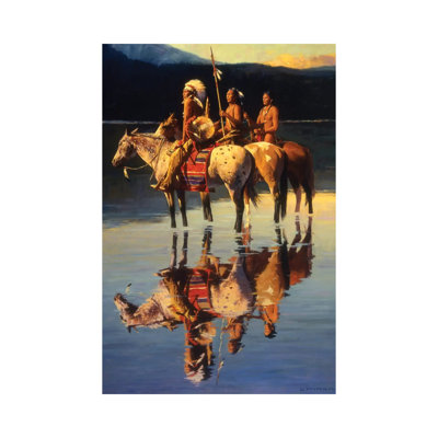 «Peace on Blue Lake» par David Mann - peinture sur toile tendue
