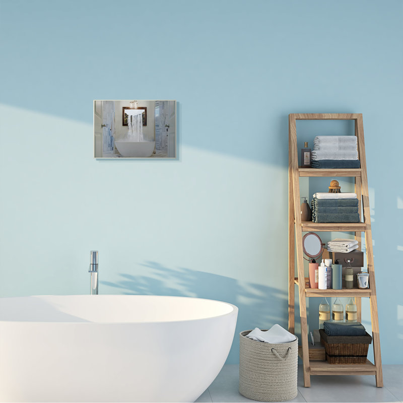 « baignoire cascade abstract salle de bain » par villa-reproduction de photo, Plaque murale, H 10 po x l 15 po x P 0,5 po
