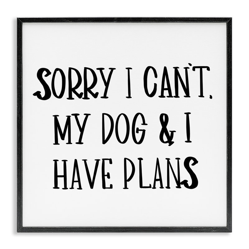 «Plans with dog», estampe numérique encadrée par SD Graphics Studio, H 12 po x l 12 po, Giclée encadrée noir minuit