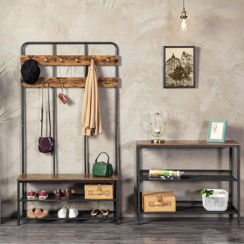 Anarely Hall Tree 100cm Wide with Bench and Shoe Storage