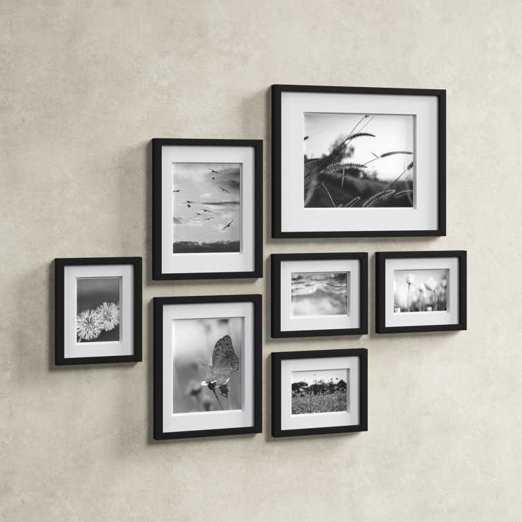 Snap Wood Matted Wall Frame, Black