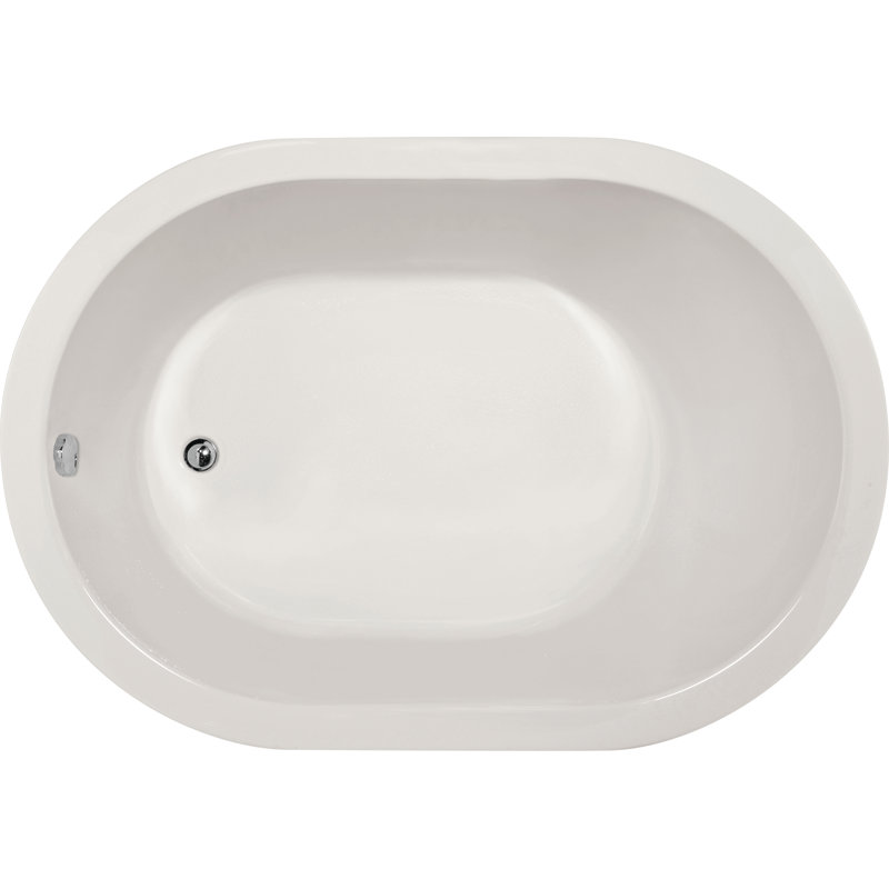 Baignoire encastrée en acrylique 60 po x 42 po Designer, Blanc, Noir mat