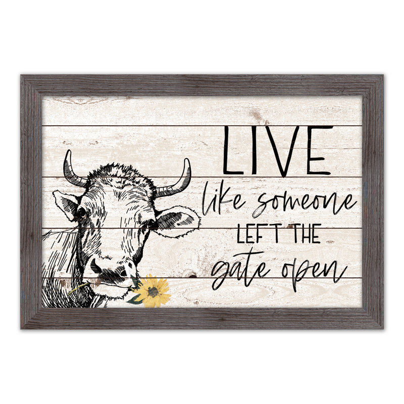 " Live Gate Is Open ", 20" H x 30" W x 0.75" D