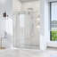 Porte de douche coulissante simple sans cadre l 56 à 60 po x H 72 po - verre trempé transparent de 5/16 po (8 mm), conception à dérivation avec finition chromée