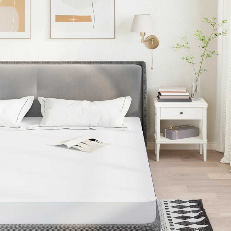 Mattress Protector White Waterproof, 120 x 220cm