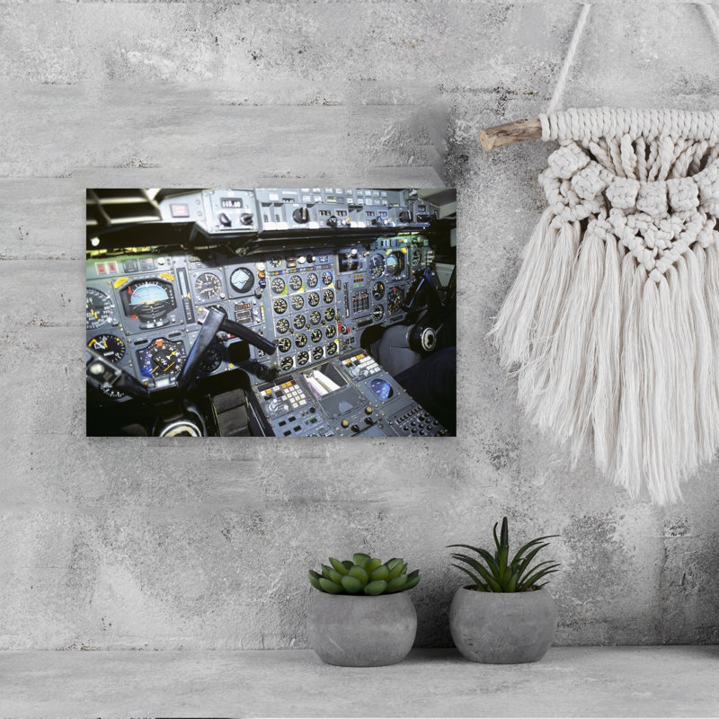 Cockpit Of Concorde Sst - Supersonic Transport Classic Retro Vintage Wall Art, H 12 po x l 18 po
