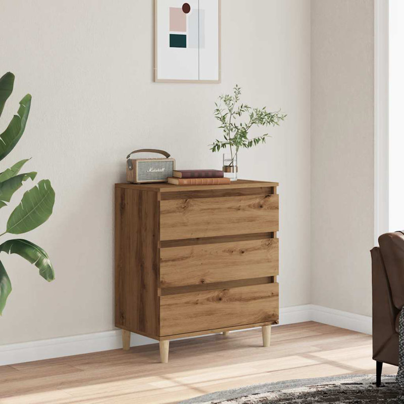 Caraban 60cm Sideboard, Artisan Oak/Beige
