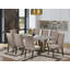 Ensemble de salle à manger jacobéen 9 pièces comprenant une magnifique table à manger patinée de style jacobéen et 8 superbes chaises Parson à dossier incurvé et têtes cloutées, finition patinée jacobéenne.-1472694064-1472694065
