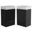 Ensemble de meuble-lavabo simple rayé 20 po avec lavabo en céramique, assemblage requis-509160266