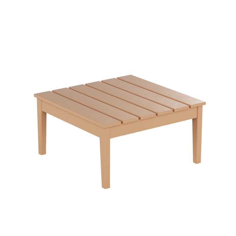 Joubert Outdoor Square HDPE Coffee Table, Teak