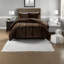 Ensembles de literie luxueux en fausse fourrure, confort en polyester chocolat, pour une maison glamour
