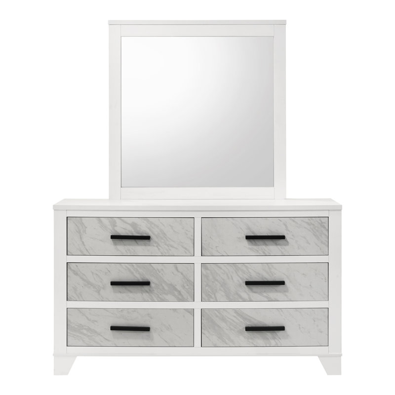 Ensemble de commode et miroir 2 pièces Bains