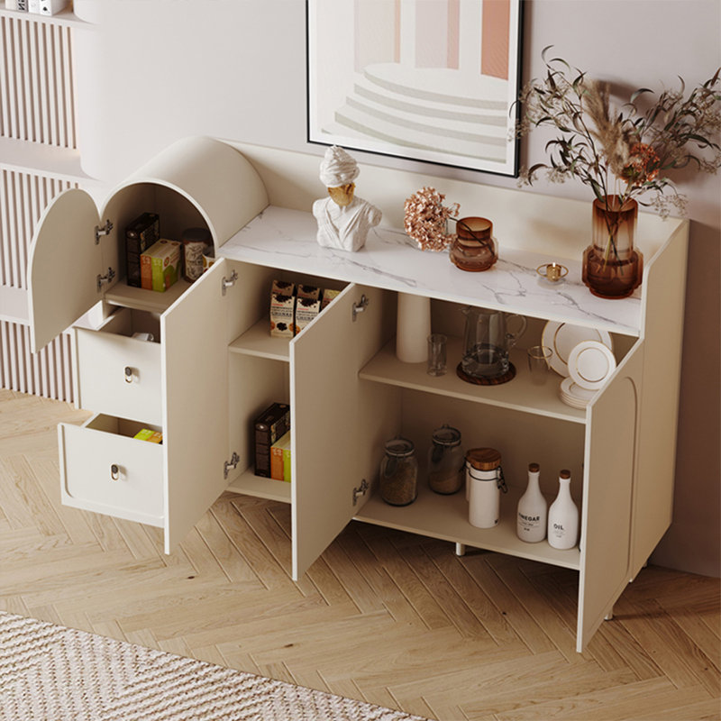 Buffet en bois manufacturé Modern White, 55.12
