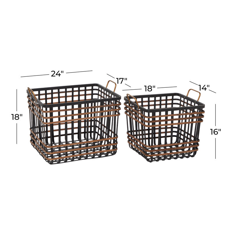 Edney Basket With Handles - Set of 2